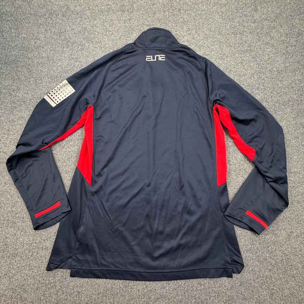 Nike Elite 1/4 Zip Pullover Mens Medium Navy Blue Dri-FIT Training Running READ - Picture 6 of 13